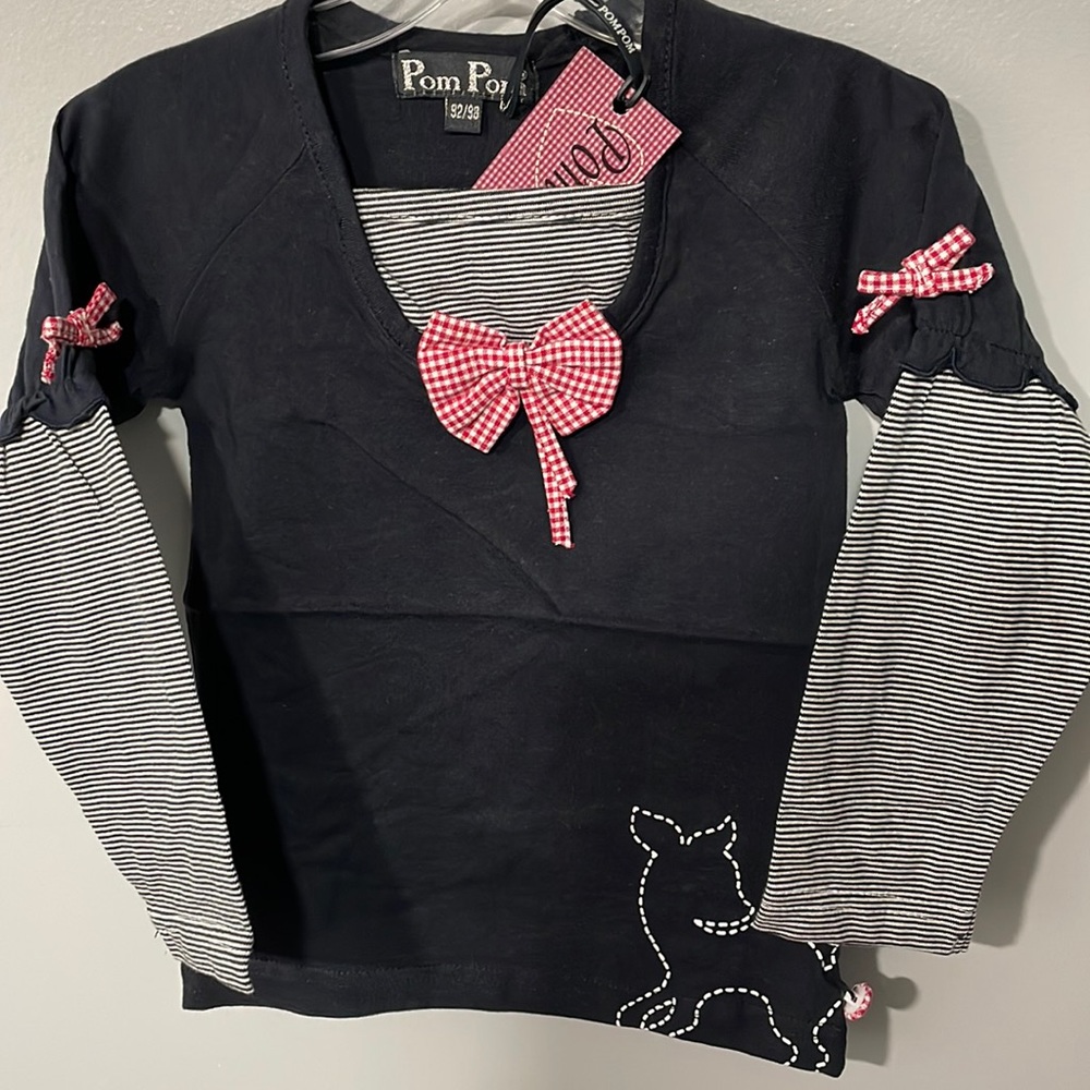 NWT Pom Pom Girls Bambi Striped Top